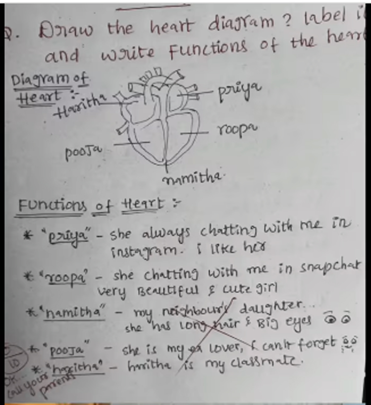 This Student's Heart Diagram Is The Funniest Thing On Internet Today