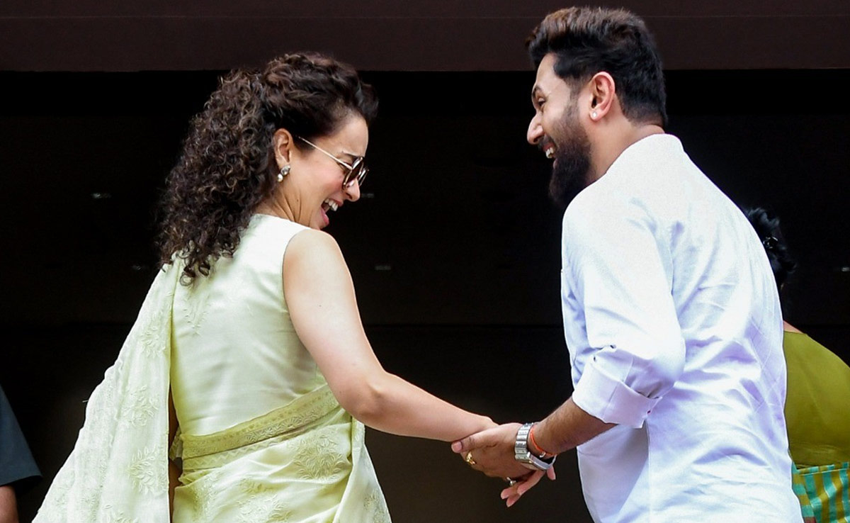 Video: Reunion Of Co-Stars-Turned-MPs Kangana Ranaut, Chirag Paswan In Parliament