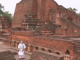 PM Modi Visits Ruins Of Ancient Nalanda University In Bihar's Rajgir PM Modi Visits Ruins Of Ancient Nalanda University In Bihar's Rajgir