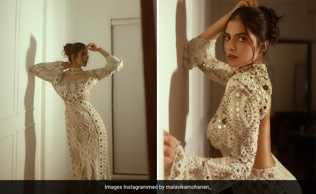 Malavika Mohanan Is Back In The Business Of Making Heads Turn In Her Embellished Ivory Backless Dress