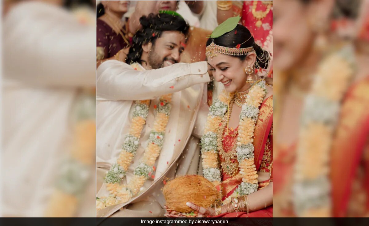 Arjun Sarja's Daughter Aishwarya Marries Umapathy Ramaiah. See Wedding Pics