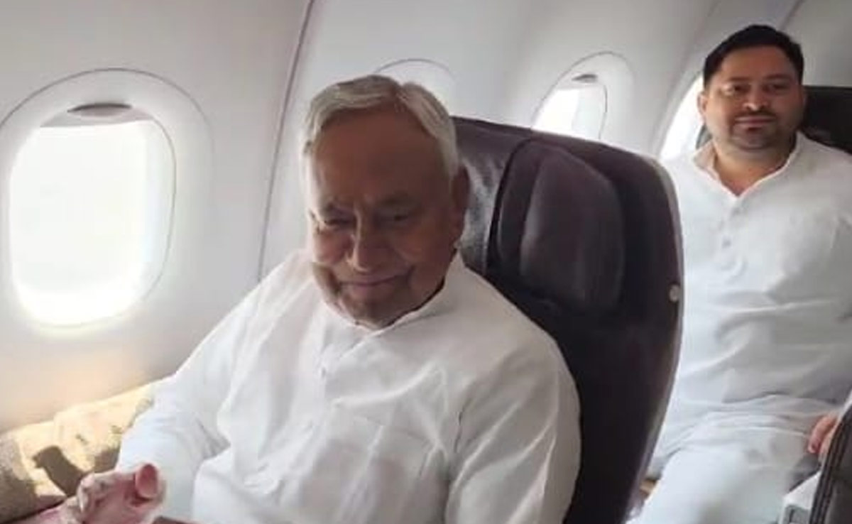 As NDA, INDIA Plan Next Move, Nitish Kumar, Tejashwi Yadav On Same Flight As NDA, INDIA Plan Next Move, Nitish Kumar, Tejashwi Yadav On Same Flight