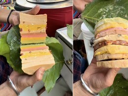 Watch: Mumbai Street Vendor Making Unique "Rainbow Ice Cream" Has Internet Abuzz