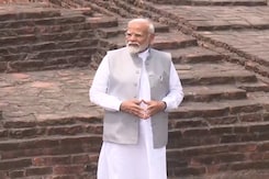 PM Modi Visits Ruins Of Ancient Nalanda University In Bihar's Rajgir PM Modi Visits Ruins Of Ancient Nalanda University In Bihar's Rajgir