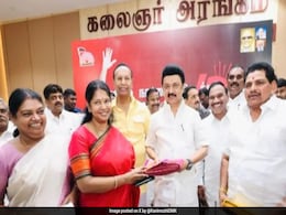 MK Stalin Names MP Kanimozhi As DMK's Parliamentary Party Leader MK Stalin Names MP Kanimozhi As DMK's Parliamentary Party Leader