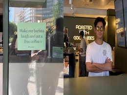 Watch: Cafe Offers Free Coffee To Customers Who Can Make A "Serious Barista Laugh" Watch: Cafe Offers Free Coffee To Customers Who Can Make A "Serious Barista Laugh"