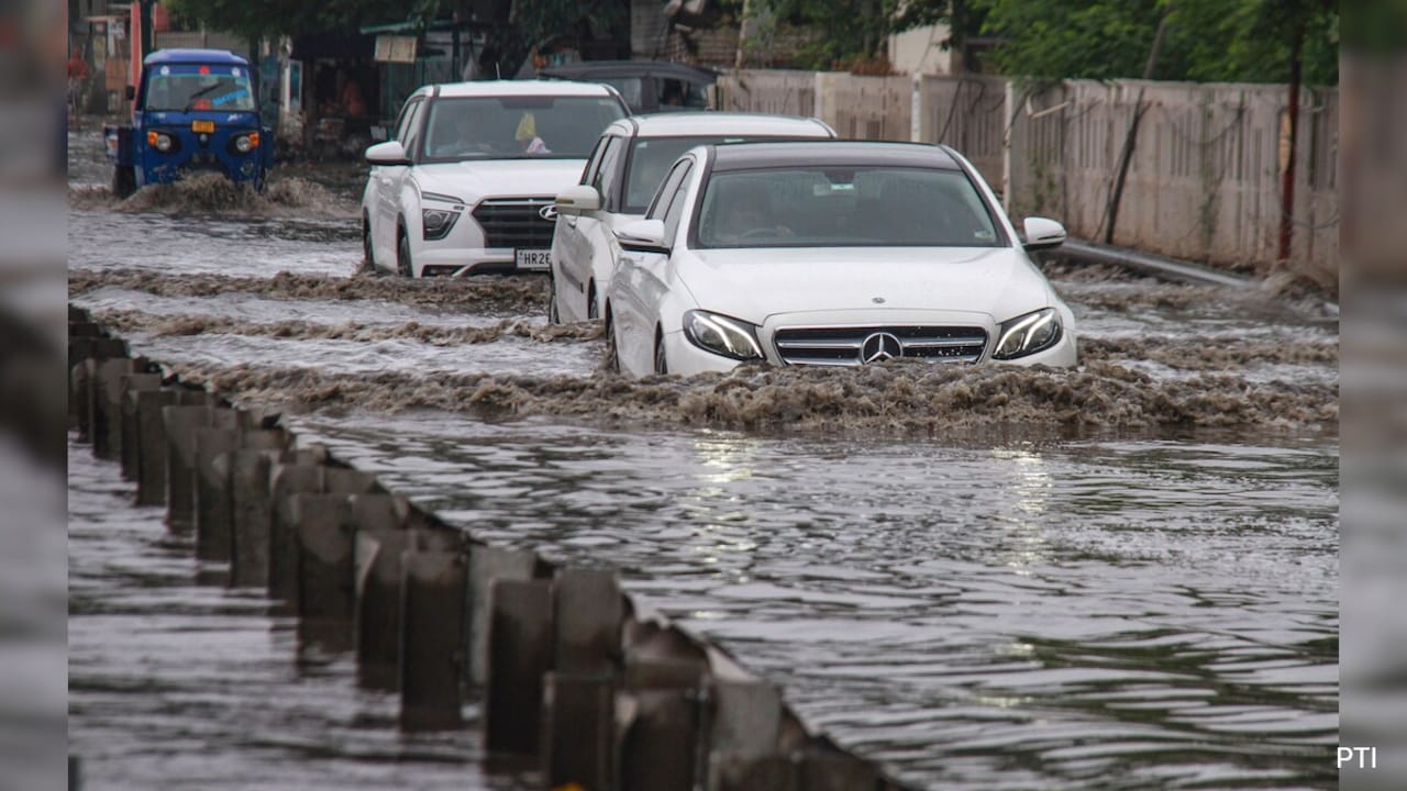 Heavy Rain Triggers Waterlogging In Gurugram, Faridabad, Traffic Disrupted