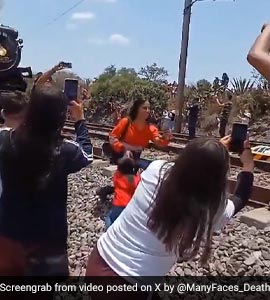 On Camera, Woman Struck Dead By Train In Mexico While Taking Selfie