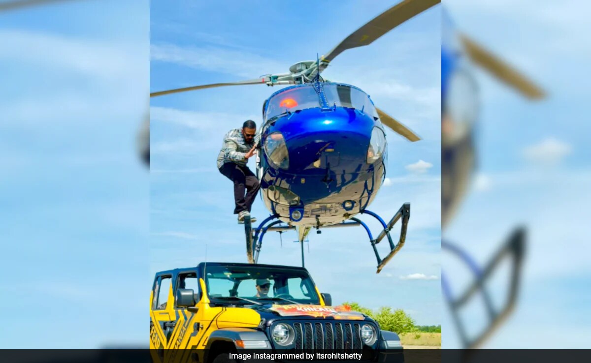 Just A Regular Day On <i>Khatron Ke Khiladi 14</i> Set, Featuring OG Rohit Shetty And A Helicopter Stunt