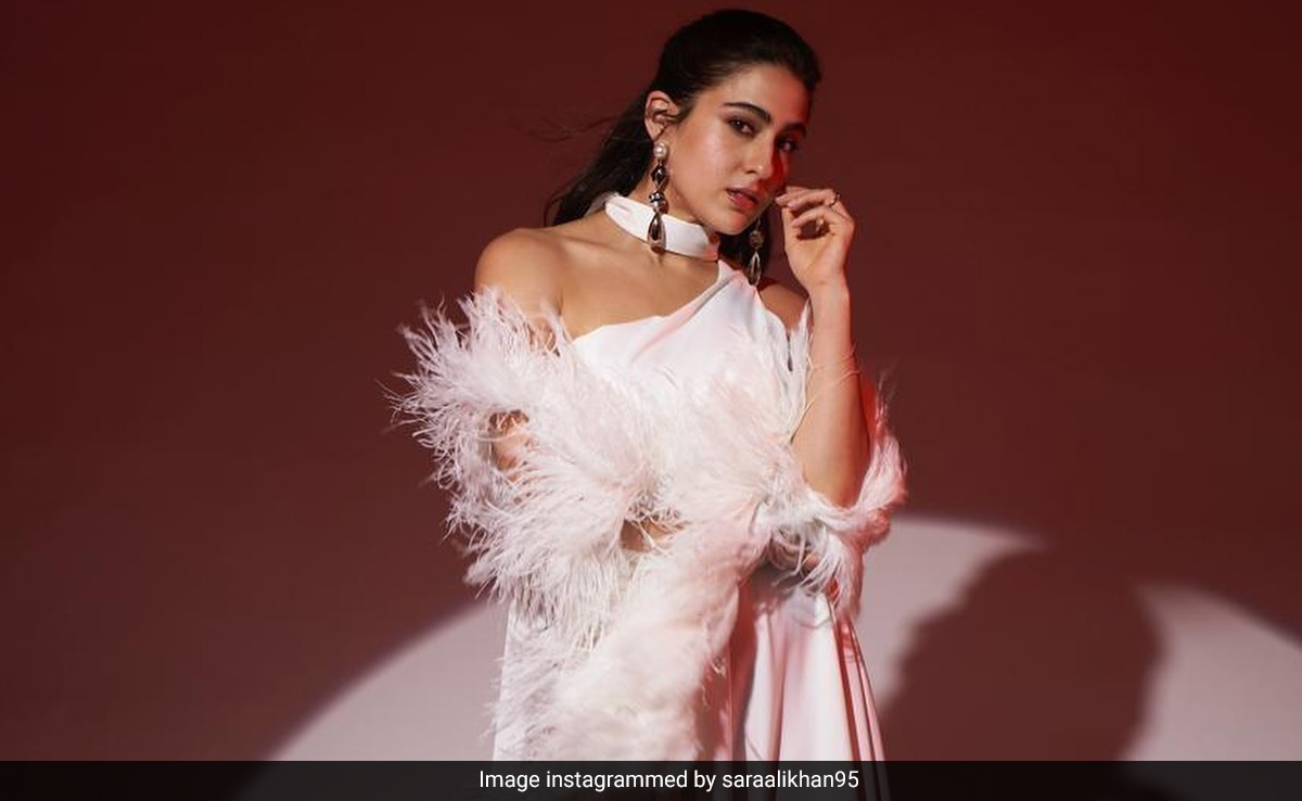 Give Wings To Sara Ali Khan To Fly And She Soars In A White Feather Gown