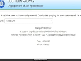 Southern Railway Invites Applications For 2,438 Apprentice Posts, Details Here Southern Railway Invites Applications For 2,438 Apprentice Posts, Details Here