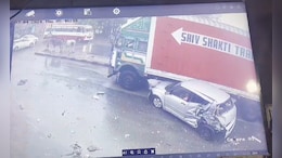 On Camera, School Bus Crashes Into Several Vehicles, Rams Car Under Truck