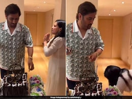Watch: Sakshi Touches MS Dhoni's Feet During 43rd Birthday Celebration, His Reaction Is Viral