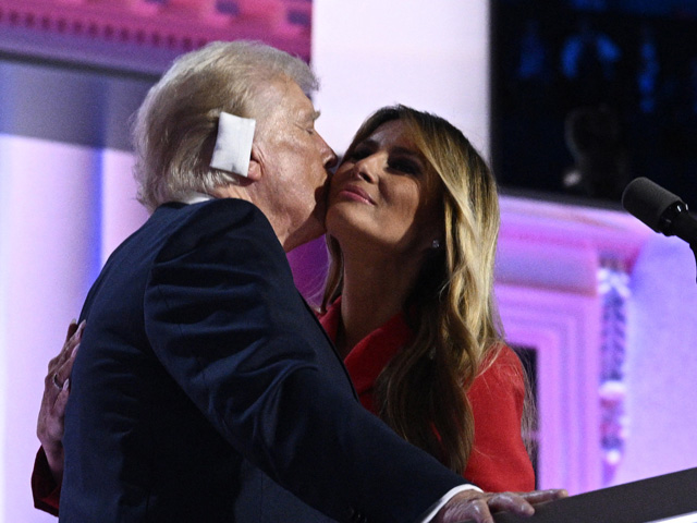Melania Trump And Family Join Donald Trump On Stage To Conclude RNC Address In Milwaukee