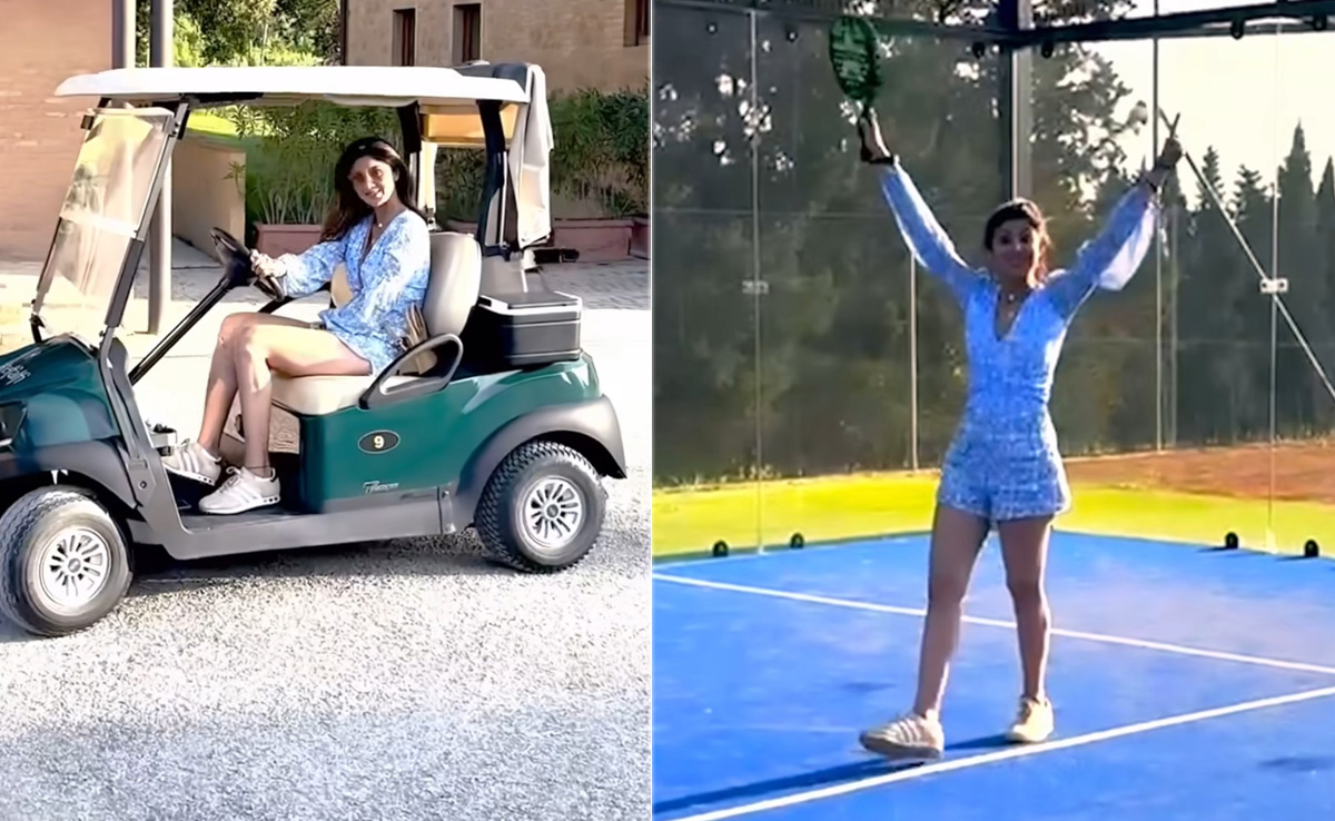 If Not Yoga, Pickleball And Cycling Surely Kept Shilpa Shetty Fit On Her Holiday