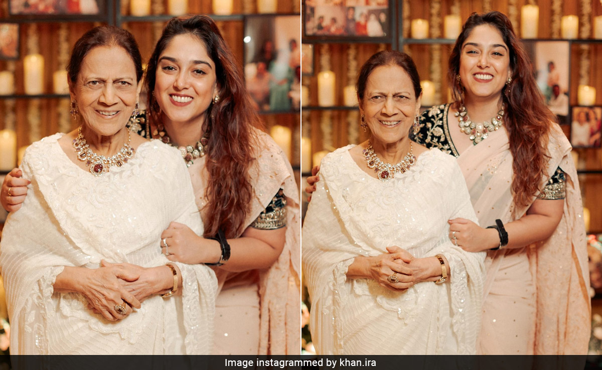 Pretty Pastel <i>Sarees</i> Of The Day Brought To You By Ira Khan And Her Grandmother Zeenat Hussain