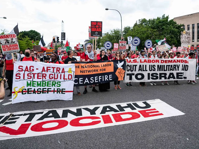 Thousands Protest Against Netanyahu Outside US Capitol, Call For Gaza Ceasefire