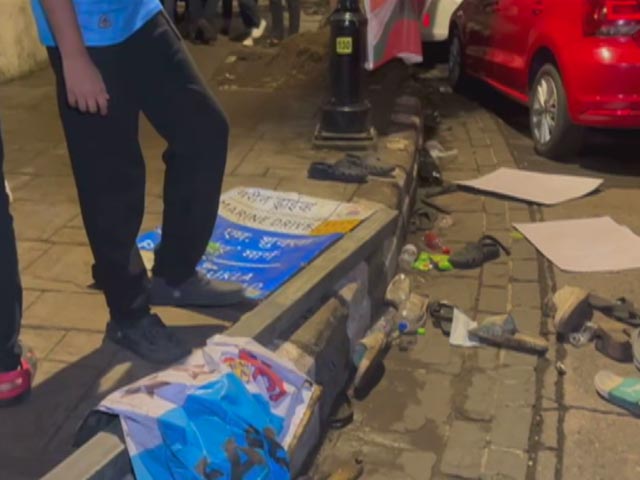 Shoes Scattered On Road, Damaged Cars: Team India Parade's Aftermath