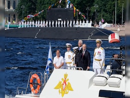 Indian Warship Takes Part In Traditional Maritime Parade On Russia's Navy Day Indian Warship Takes Part In Traditional Maritime Parade On Russia's Navy Day