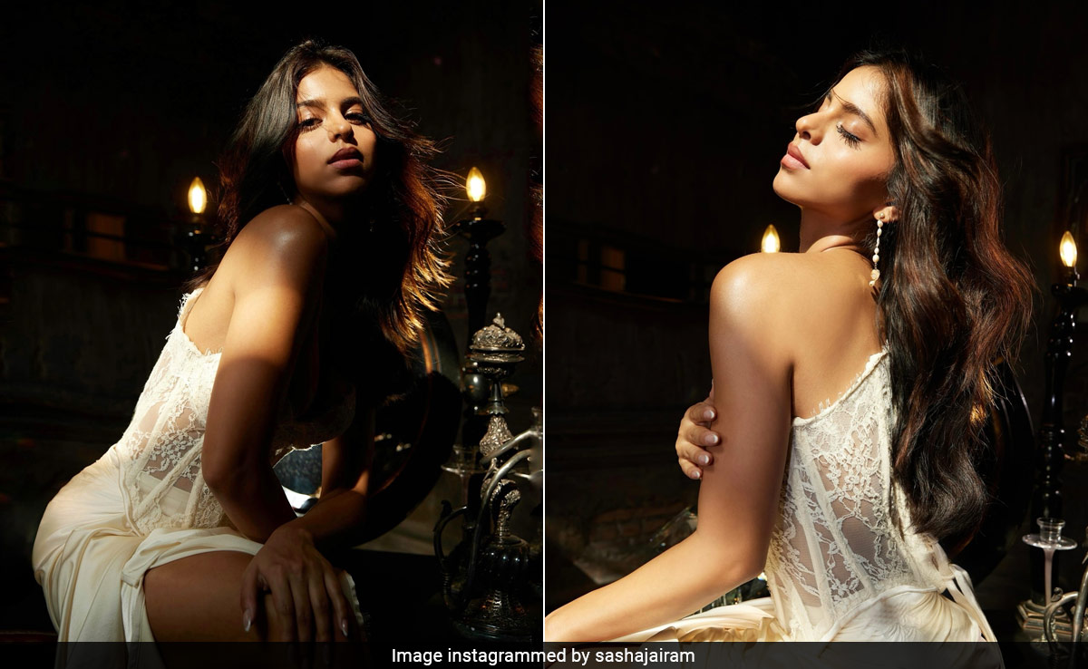 Suhana Khan Draped Herself In Ivory Lace To Take On Monsoon Fashion With Elegance