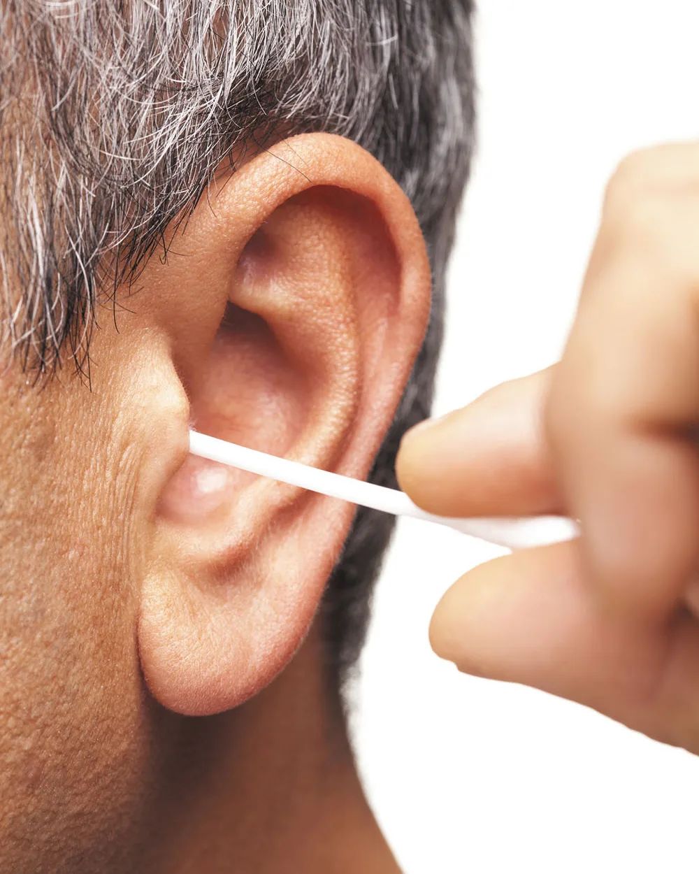 Never insert cotton swabs, fingers, or other objects into your ear canal