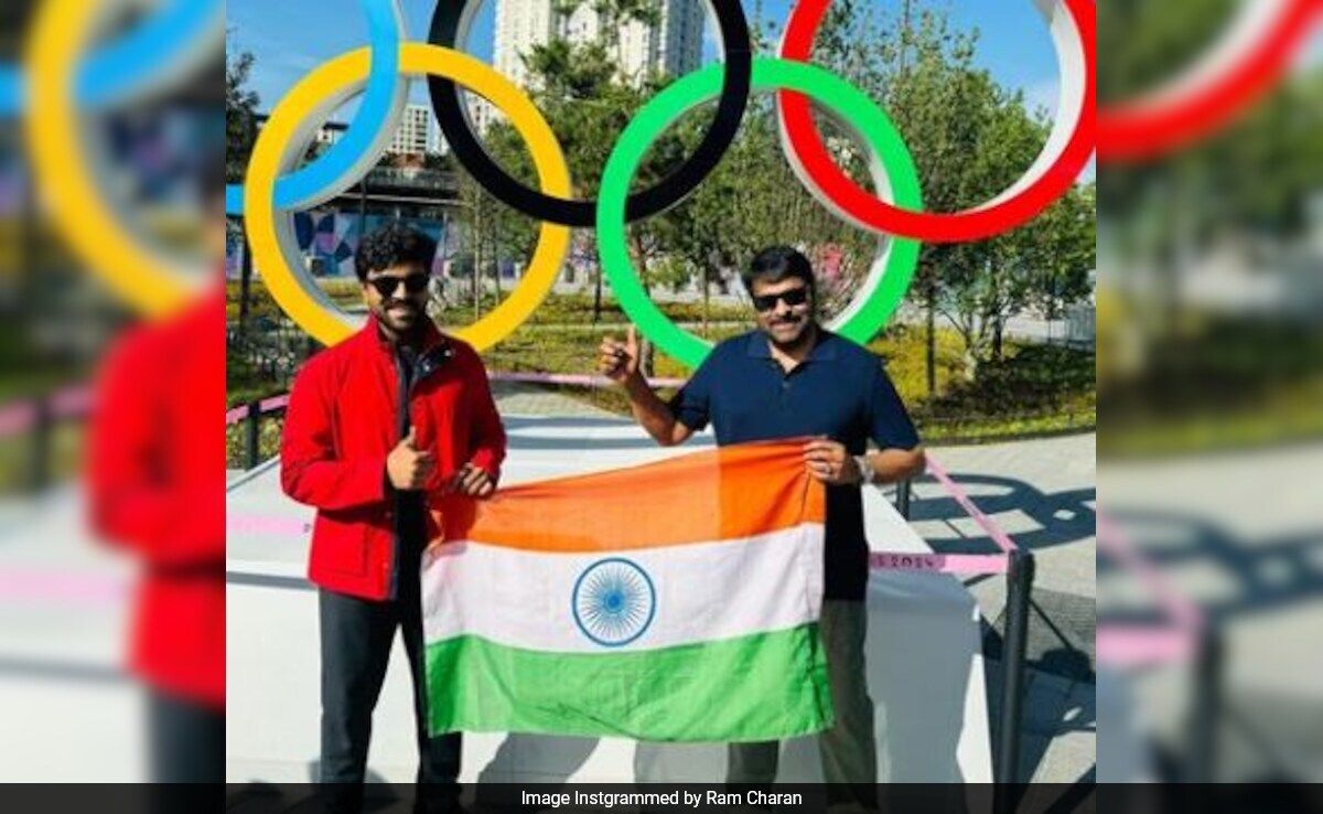 Olympics 2024: Just Chiranjeevi And Ram Charan Posing With Tricolour