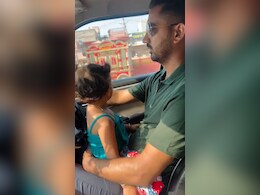 "So Irresponsible'': Man Drives Car With Daughter On His Lap, Video Sparks Concern