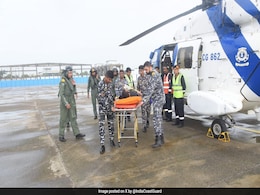 Man Evacuated From Motor Tanker Off Gujarat Coast, Given Medical Help By ICG Man Evacuated From Motor Tanker Off Gujarat Coast, Given Medical Help By ICG