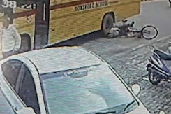 Nagpur Man, 60, On Cycle Run Over By Bus. CCTV Captures Chilling Video Nagpur Man, 60, On Cycle Run Over By Bus. CCTV Captures Chilling Video