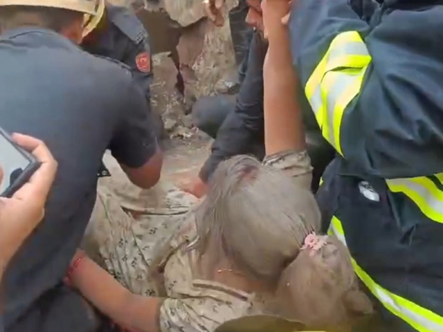 Woman Rescued From Surat Building Collapse