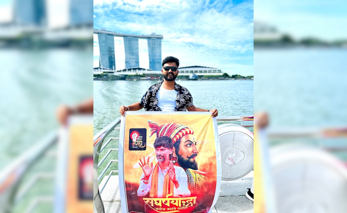 Manoj Jarange patil Banner in Singapore