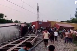 12 Wagons Of Goods Train Derail In UP's Amroha 12 Wagons Of Goods Train Derail In UP's Amroha