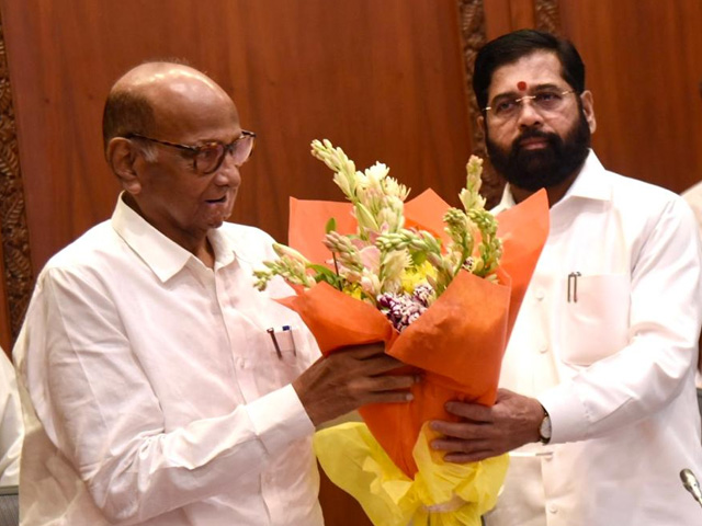 Sharad Pawar Meets Maharashtra Chief Minister Eknath Shinde Ahead Of State Polls