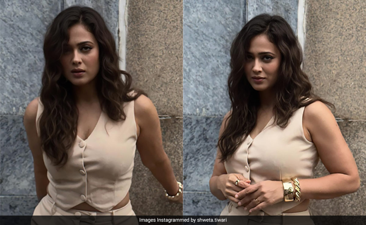 Shweta Tiwari's Beige Co-Ord Set Is A Stark Contrast From The Weather Outside