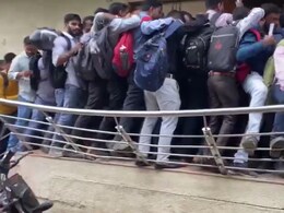 Video: Railing Collapses As 1,800 Aspirants Turn Up For 10 Jobs In Gujarat Video: Railing Collapses As 1,800 Aspirants Turn Up For 10 Jobs In Gujarat
