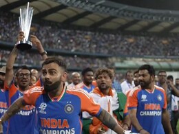 Watch: Virat Kohli, Rohit Sharma's '<i>Vande Mataram</i>' Victory Lap Guarantees Goosebumps Watch: Virat Kohli, Rohit Sharma's '<i>Vande Mataram</i>' Victory Lap Guarantees Goosebumps