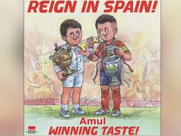 "Reign In Spain": Amul Celebrates Spain's Double Win At Euro 2024 With A Topical