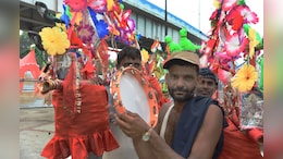 Pics: With 'Holy Water', Kanwariyas' Colourful Yatra From Haridwar