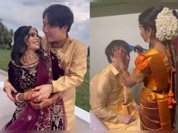 गर्लफ्रेंड से शादी करने भारत आया कोरियन दूल्हा, अपने हाथों से दूल्हे को तैयार करती नजर आई दुल्हन गर्लफ्रेंड से शादी करने भारत आया कोरियन दूल्हा, अपने हाथों से दूल्हे को तैयार करती नजर आई दुल्हन