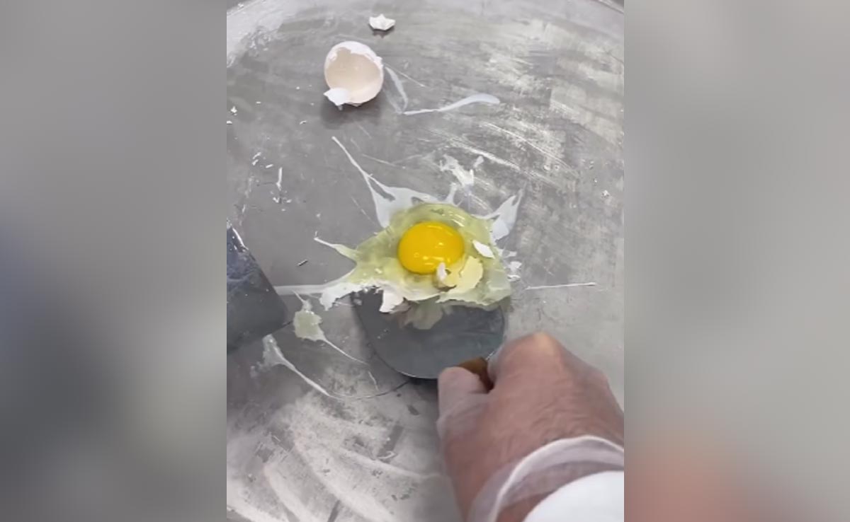 Watch: Viral Raw Egg Ice Cream Rolls Is Making The Internet Cringe