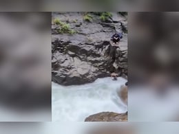 Day After Lonavala Horror, Man Swept By Strong Currents Of Pune Waterfall Day After Lonavala Horror, Man Swept By Strong Currents Of Pune Waterfall