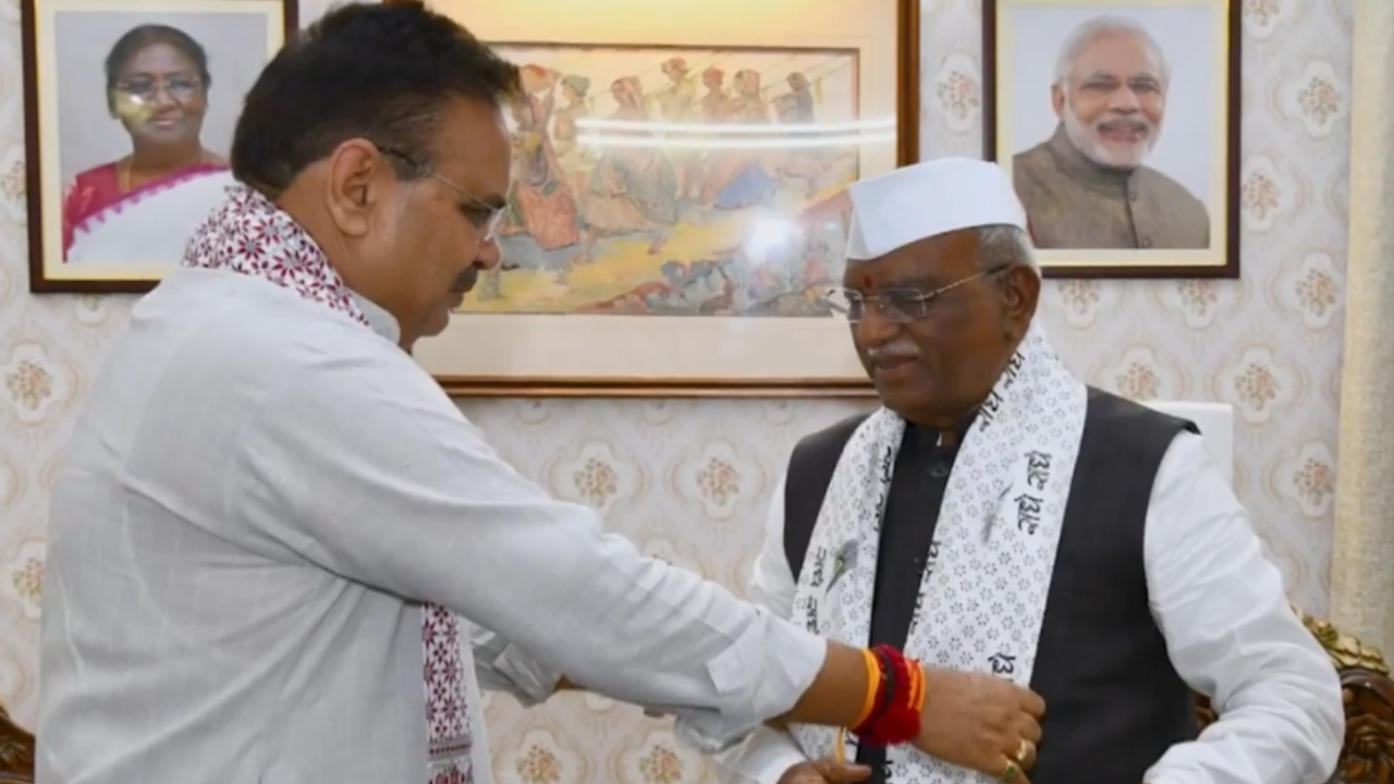 शपथ से पहले नवनियुक्त राज्यपाल से मिले CM Bhajan Lal Sharma