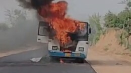 Bus Fire Video: अचानक धू-धू कर जलने लगी जयपुर आ रही रोडवेज बस, सवारियों में मची अफरा तफरी