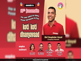 Zomato Celebrates 16 Years With Unique Ad, Paytm CEO Reacts Zomato Celebrates 16 Years With Unique Ad, Paytm CEO Reacts