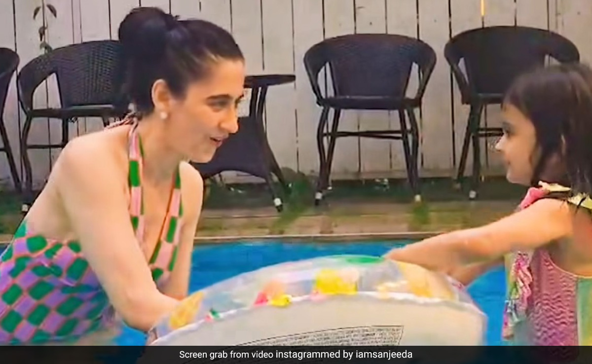 Pool Days Are Fun Days When Sanjeeda Shaikh And Her Daughter Ayra Are Each Other's Company