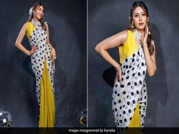 Hansika Motwani Was A Whole Vibe With A Retro Touch In Her Polka Dot Saree Hansika Motwani Was A Whole Vibe With A Retro Touch In Her Polka Dot Saree