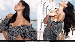 Nicole Scherzinger Is Giving "Retro Chic" Her Stamp Of Approval In A Delightful Polka Dot Midi Dress
