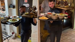 Viral Video: Waiter Carries Enormous Trays Laden With Heavy Plates, Internet Says, "Amazing But Unnecessary"
