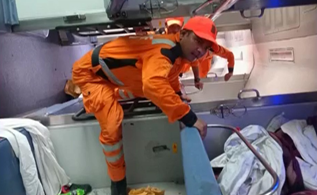 Watch: Inside Derailed Coaches, Rescue Teams Crawl In Search Of Survivors