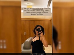 You Can Thank Masaba Gupta Later When You Size Up A Chic Black Swimwear For The "Perfect Preggo Swimsuit" You Can Thank Masaba Gupta Later When You Size Up A Chic Black Swimwear For The "Perfect Preggo Swimsuit"